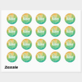 Persoonlijke bloem sticker/zegel ronde sticker (Vel)