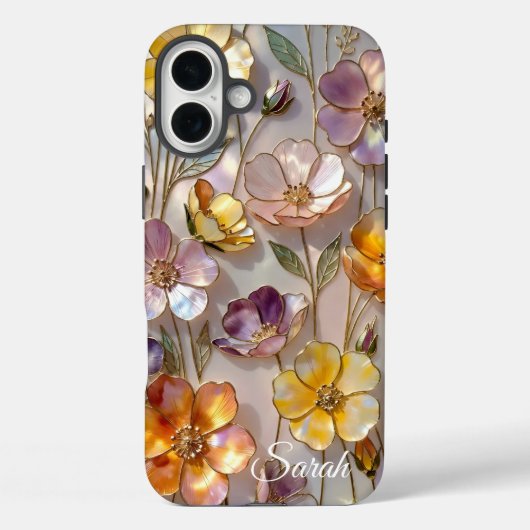 Persoonlijke bloem telefoonhoesje Kleurrijke bloem Case-Mate iPhone Case (Achterkant)