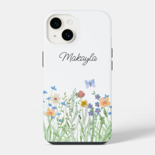 Persoonlijke bloem wilde bloem iPhone 14 hoesje
