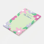 Persoonlijke bloemachtige leraar post-it® notes (Schuin)