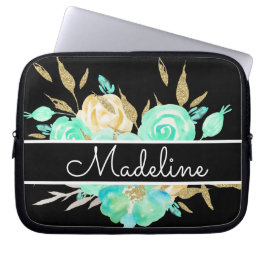 Persoonlijke bloemboeket laptop sleeve