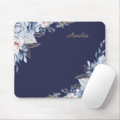 Persoonlijke bloemen bureau muismat (Met muis)