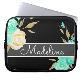 Persoonlijke bloemen laptop sleeve
