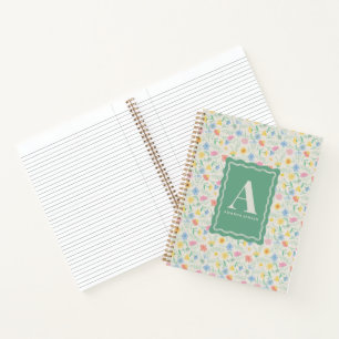 Persoonlijke bloemen notebook notitieboek