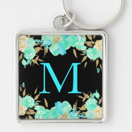 Persoonlijke bloemen sleutelhanger