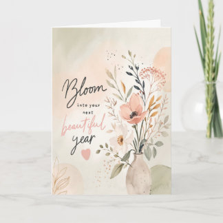 Persoonlijke bloemen verjaardagskaart – Bloom Kaart