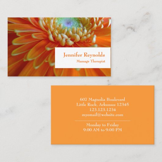 Persoonlijke Bloemen Visitekaartje (Voorkant / Achterkant)