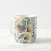 Persoonlijke bloemenaam _ Bruidsdouche  Koffiemok (Voorkant links)