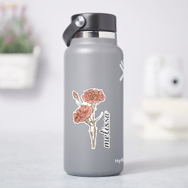 Persoonlijke Bloemenaam Elegante Op Maat Gemaakte Sticker