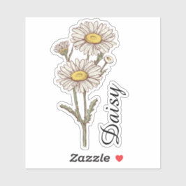 Persoonlijke bloemenaangifte op maat gemaakte bota sticker