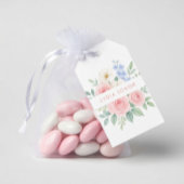 Persoonlijke bloemenaquarel cadeautag cadeaulabel