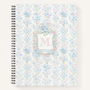 Persoonlijke bloemenaquarel fleece deken notitieboek