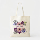 Persoonlijke bloemenboeket tote bag (Voorkant)