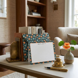 Persoonlijke bloemencorrespondentiekaart notitiekaartje