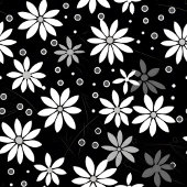 Persoonlijke bloemendeken in zwart-wit decoratief fleece deken