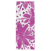 Persoonlijke bloemendesign wijnroze cadeautas (Achterkant)