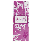 Persoonlijke bloemendesign wijnroze cadeautas (Voorkant)