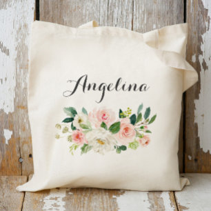Persoonlijke Bloemendraagtas Bruidsmeisje Tote Bag