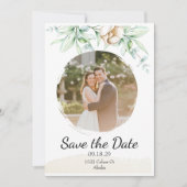 Persoonlijke bloemenfoto save the date (Voorkant)