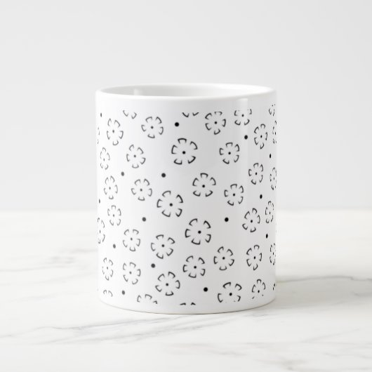 Persoonlijke bloemengeboortegdagcadeaumap grote koffiekop (Voorkant)