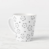 Persoonlijke bloemengeboortegdagcadeaumap latte mok (Linkerhoek)