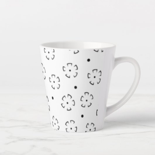 Persoonlijke bloemengeboortegdagcadeaumap latte mok (Rechts)