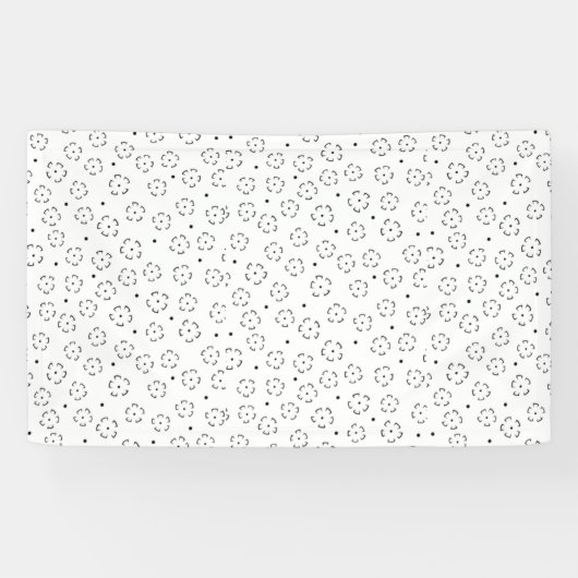 Persoonlijke bloemengeboortegdagcadeaumap spandoek (Horizontaal)