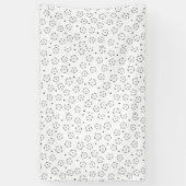 Persoonlijke bloemengeboortegdagcadeaumap spandoek (Verticaal)