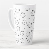 Persoonlijke bloemengeboortegiftmap latte mok (Linkerhoek)
