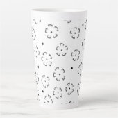 Persoonlijke bloemengeboortegiftmap latte mok (Voorkant)