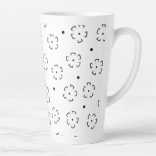 Persoonlijke bloemengeboortegiftmap latte mok
