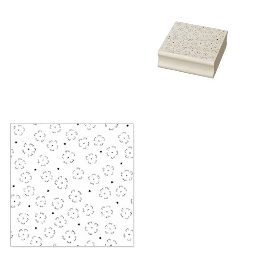 Persoonlijke bloemengeboortegiftmap rubberstempel (Gestempeld)