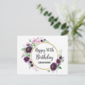 Persoonlijke bloemengeburtstag  briefkaart (Staand voorkant)