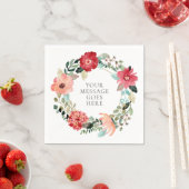 Persoonlijke bloemengroene bladslinger servet (Insitu)