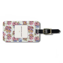 Persoonlijke Bloemenkleurige Bagage Label | Avontu