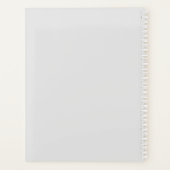 Persoonlijke bloemenkrans achternaam monogram planner (Achterkant)