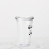 Persoonlijke Bloemenmeisje Cup Acryl Drinkbeker (Rechts)