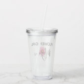 Persoonlijke Bloemenmeisje Cup Acryl Drinkbeker (Achterkant)