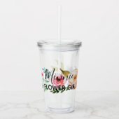 Persoonlijke Bloemenmeisje Cup Acryl Drinkbeker (Voorkant)