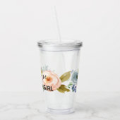 Persoonlijke Bloemenmeisje Cup Acryl Drinkbeker (Links)