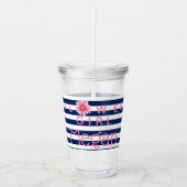 Persoonlijke Bloemenmeisje Cup Acryl Drinkbeker (Voorkant)