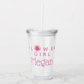 Persoonlijke Bloemenmeisje Cup Acryl Drinkbeker (Voorkant)