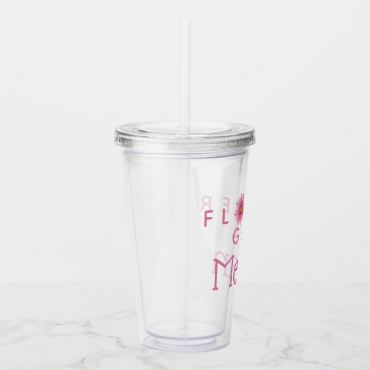 Persoonlijke Bloemenmeisje Cup Acryl Drinkbeker (Rechts)