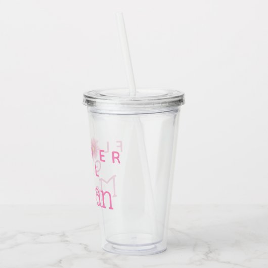 Persoonlijke Bloemenmeisje Cup Acryl Drinkbeker (Links)