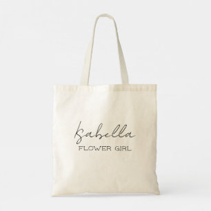 Persoonlijke bloemenmeisjes-tas tote bag