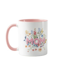 Persoonlijke bloemenmoederbeker – Moederdagcadeau
