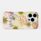 Persoonlijke bloemennamen telefoonhoesje voor vrou iPhone hoesje (Achterkant horizontaal)