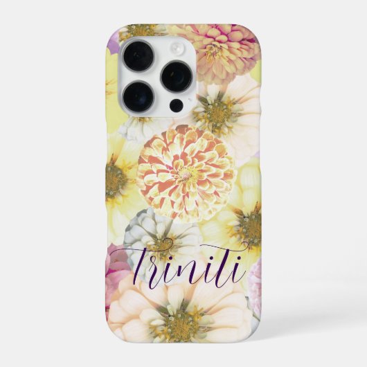 Persoonlijke bloemennamen telefoonhoesje voor vrou iPhone hoesje (Achterkant)