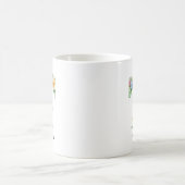 Persoonlijke bloemenoplage mok cadeau voor collega (Center)