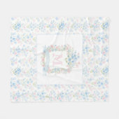 Persoonlijke bloemenschildering fleece deken (Voorkant (Horizontaal))